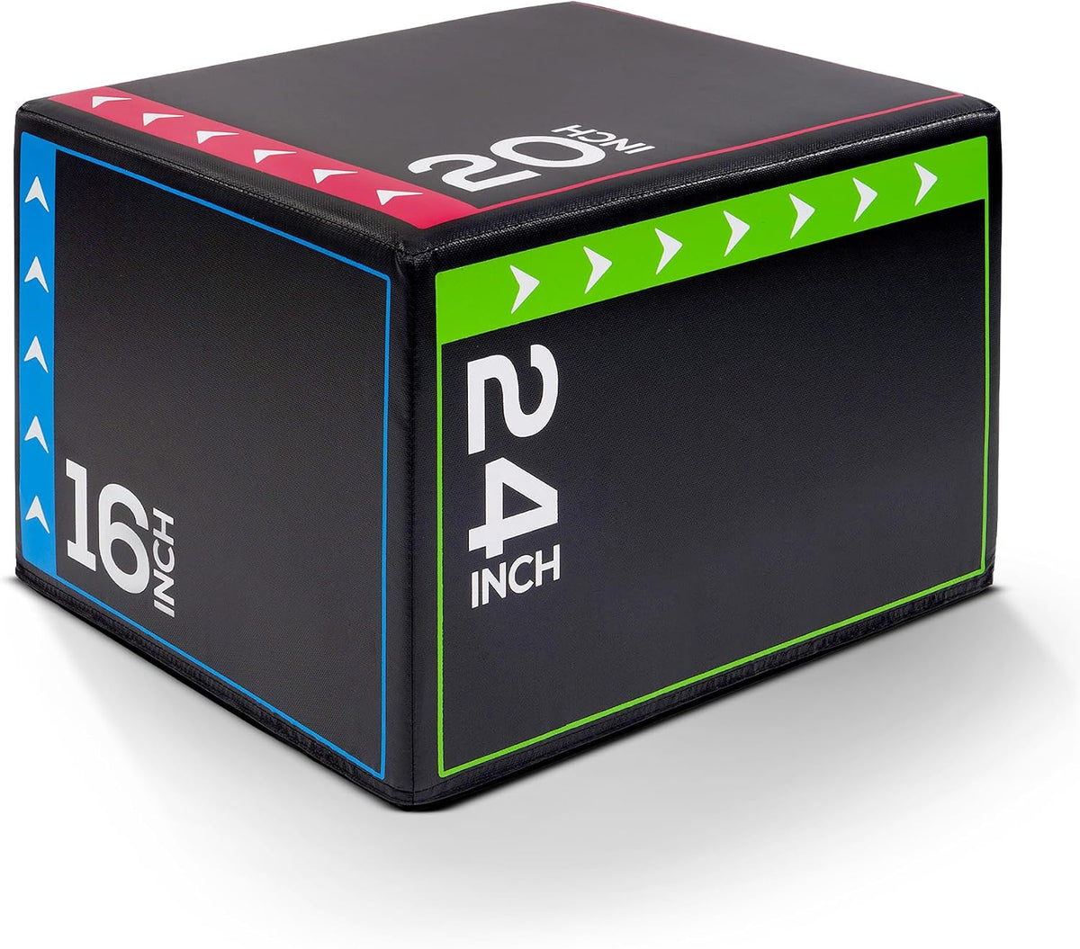 BalanceFrom 3-in-1 Foam Plyometric Jump Box for Home Gym, Multiple Heights.