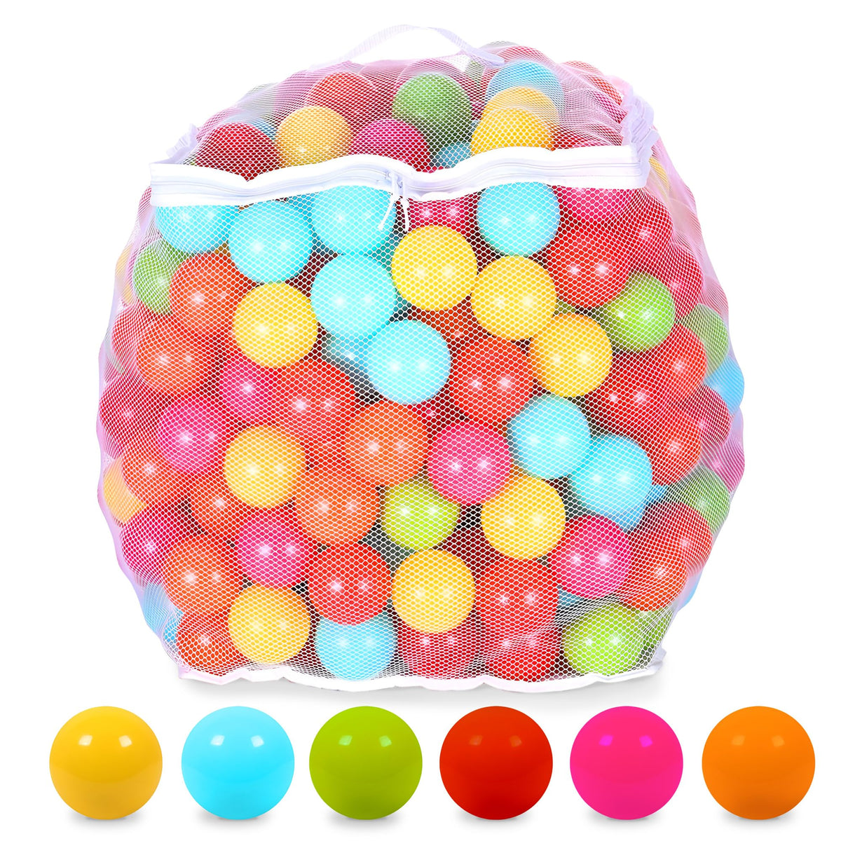 BalanceFrom Play Pit Balls Toy Set for Kids with Mesh Bag