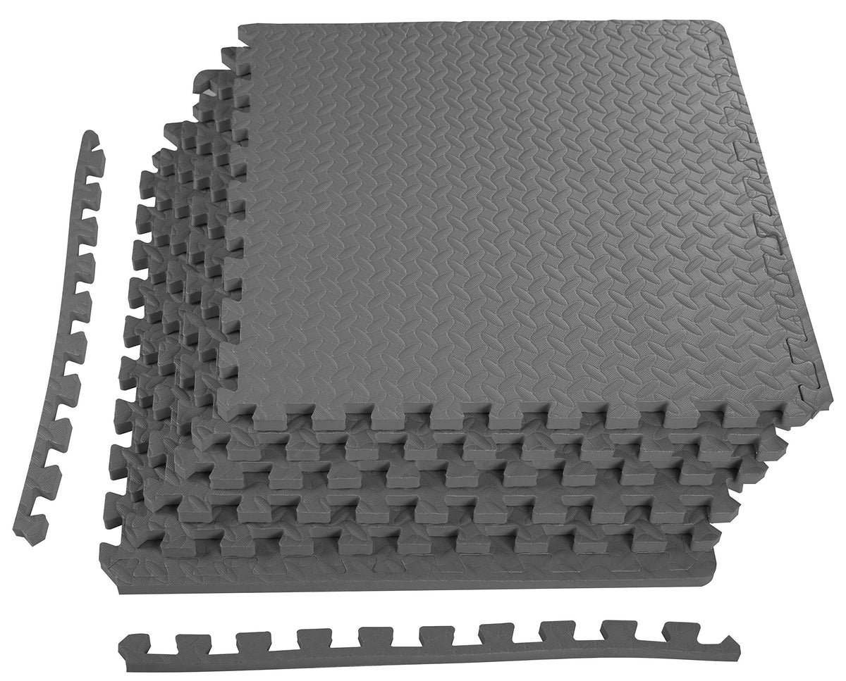 BalanceFrom Puzzle Exercise Mat 1/2" Thick, EVA Interlocking Foam Floor